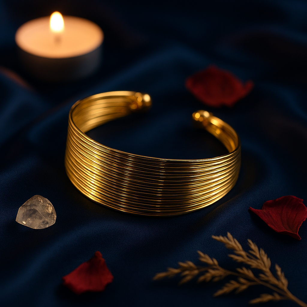 Aurora Gold Cuff Bracelet (Adjustable)