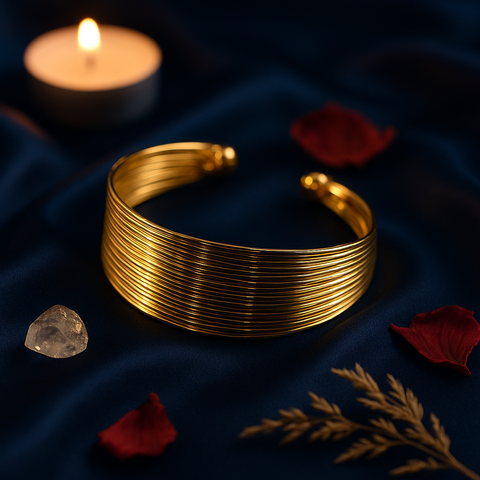 Aurora Gold Cuff Bracelet (Adjustable)
