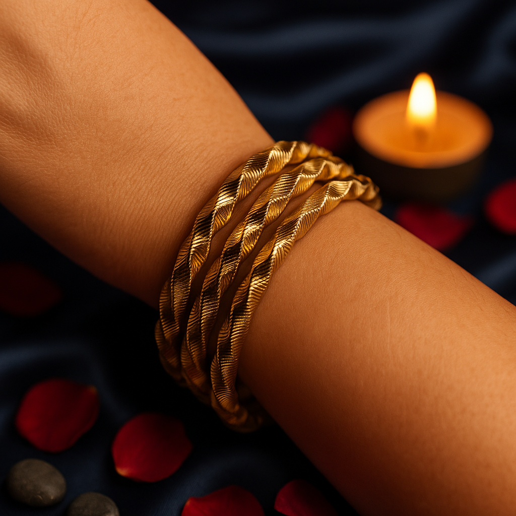 Golden Helix Bracelets Adjustable (Set of 3)