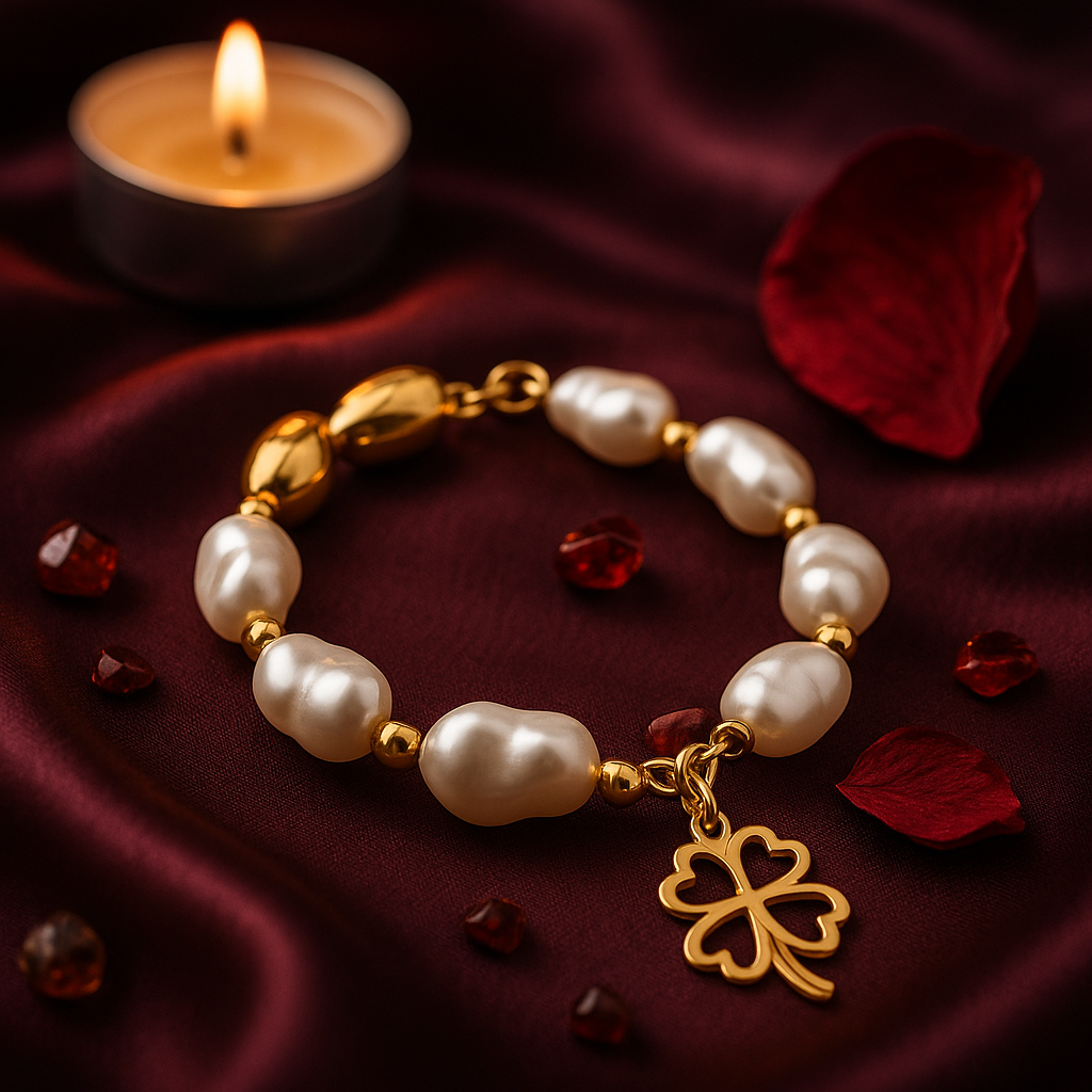 White Pearl Lucky Bracelet