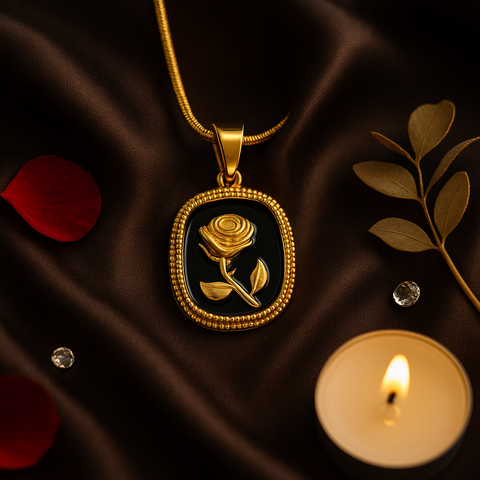 Midnight Rose Gold Pendant