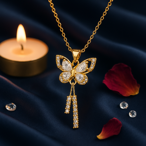 Luxe Bloom Butterfly Charm Pendant
