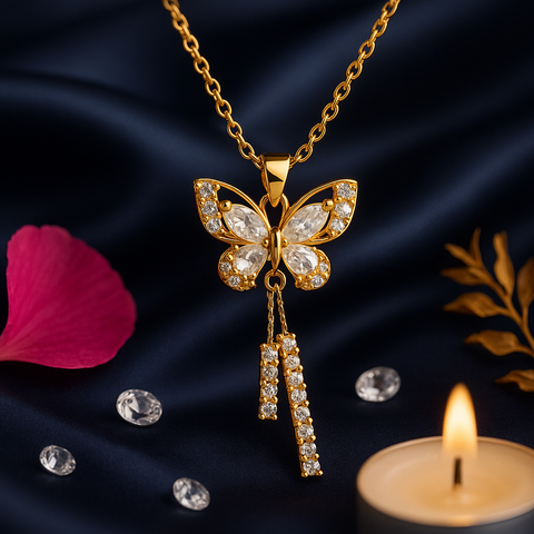 Luxe Bloom Butterfly Charm Pendant