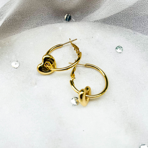 Heart Hoop Earrings